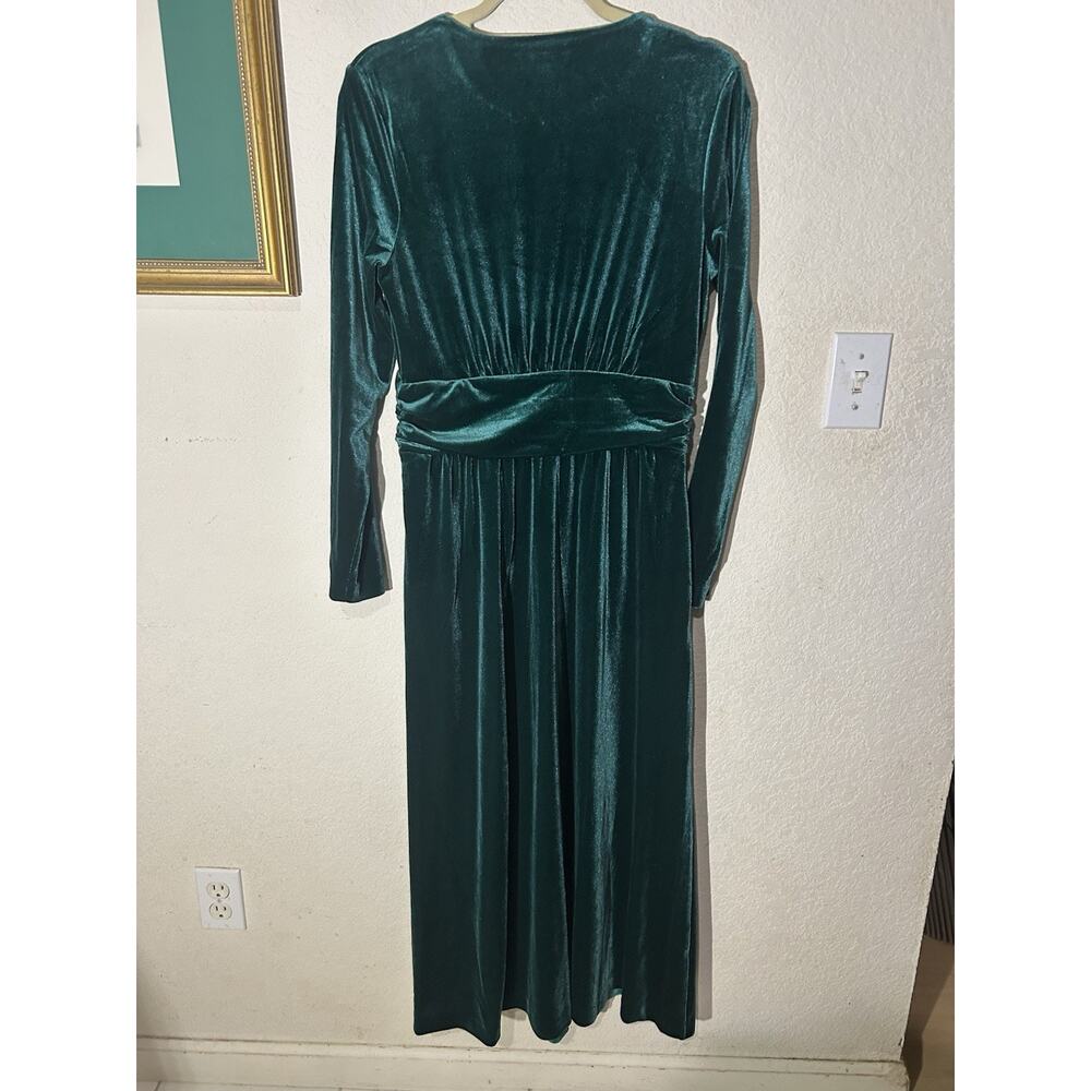 Boden Tilda Velvet Midi Dress Botanical Garden Size 6 LONG - Picture 4 of 5